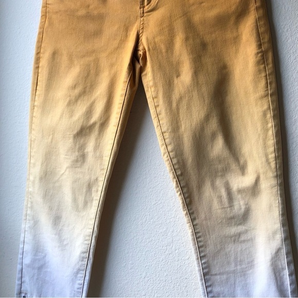 prAna Jett Ombré Dip Dye Organic Cropped Jeans Sz 6 - Picture 7 of 14